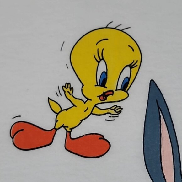 Vintage Looney Tunes Men’s Shirt LG Warner Bros 90s Taz Bugs Bunny Daffy Duck - Picture 16 of 16